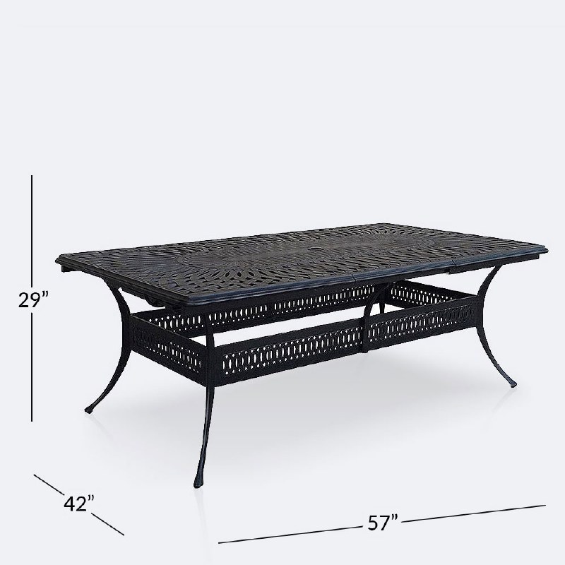 Breeze Small Extendable Dining Table - Black Tippet