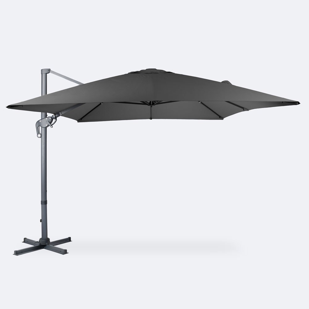 Orion 10x13 Rectangular Parasol Dark Grey D.O.T. Furniture Limited