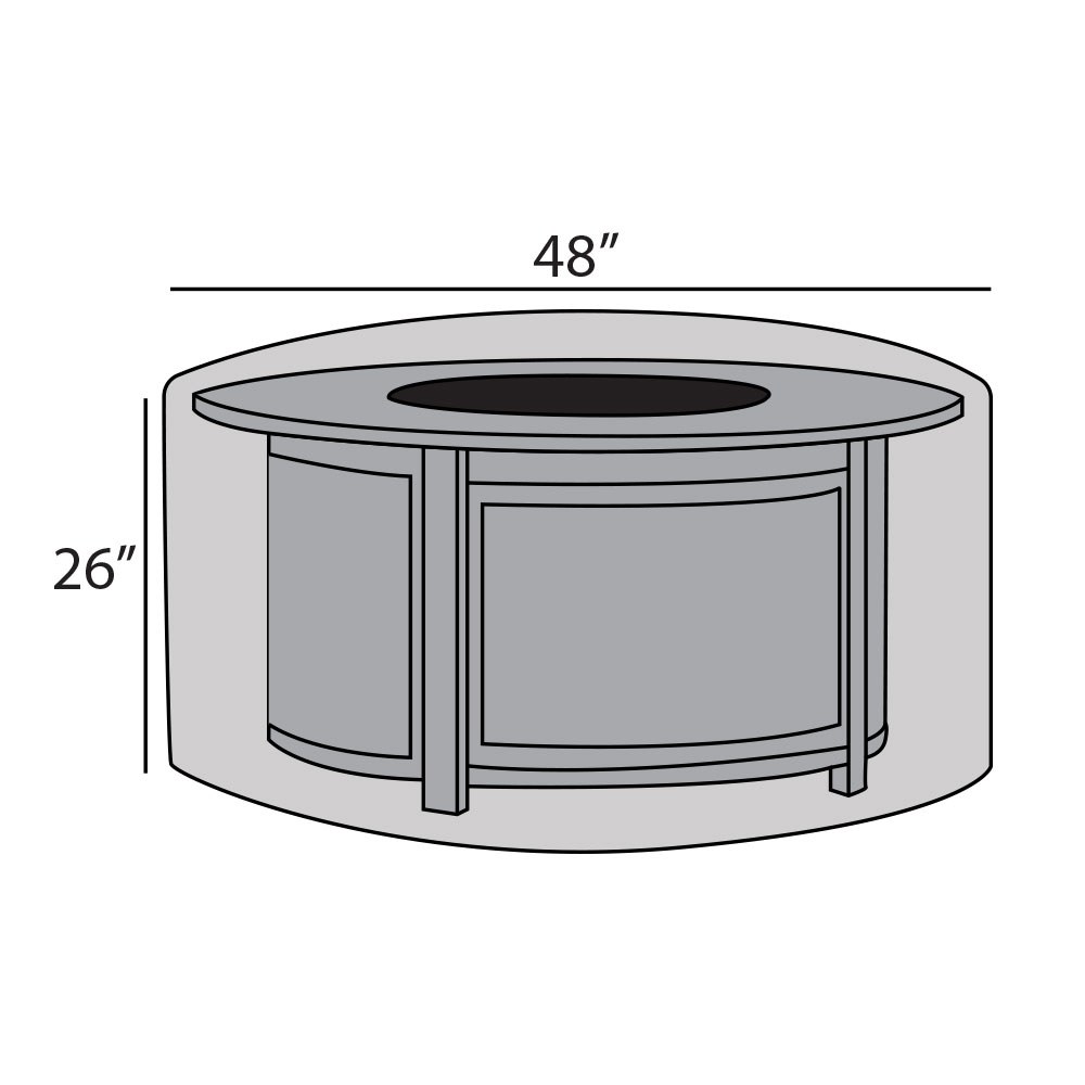 Round Firepit Table Cover D.O.T. Furniture Limited