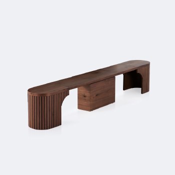 Transformer Round Bench - Royal Walnut