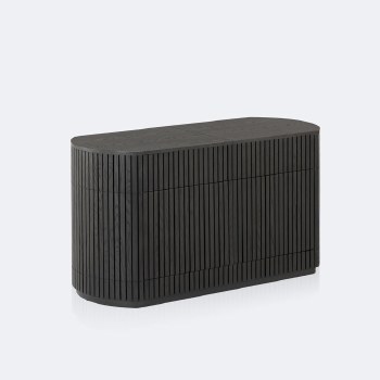 Transformer Round Sideboard - Smoked Hickory Dark Grey