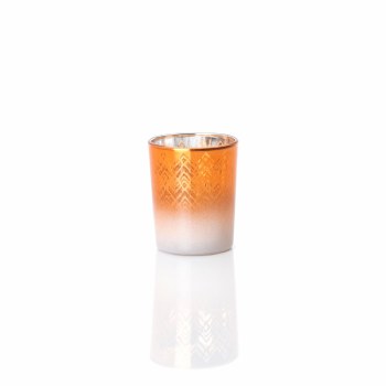 Chevron Metallic Votive Holder