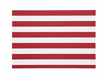 Vinyl Placemat - Red Cabana Stripe