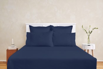 Impressions Fitted Sheet - Double - Marine