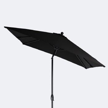 7'x9' Rectangular Auto Tilt Umbrella - Noir