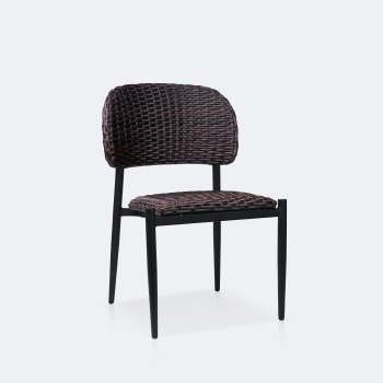 Austin Side Chair - Black/Brown