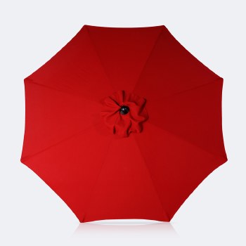 9' Auto Tilt Umbrella - Classic Red