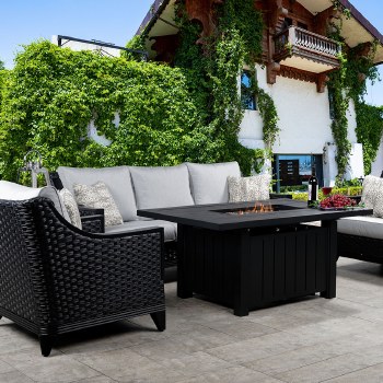 Belvedere Wicker Set in Black