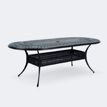 Breeze 42"x87'’ Oval Dining Table – Black Tippet