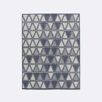 Cabana Outdoor Rug 5'x7' - Navy Triangles