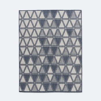 Cabana Outdoor Rug 6'x9' - Navy Triangles