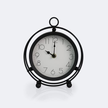 Metal Table Clock - Black
