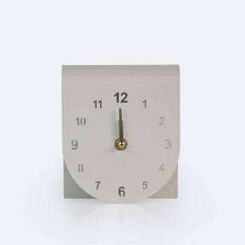 Metal Table Clock - White