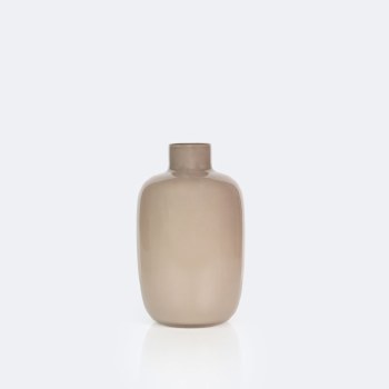 Glass Vase 28cm - Taupe