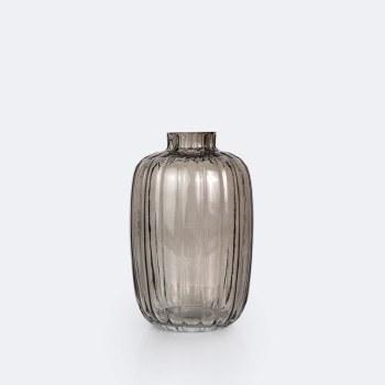 Glass Vase - Medium - Smokey