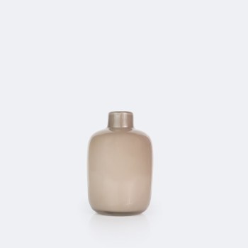Glass Vase  24cm - Taupe