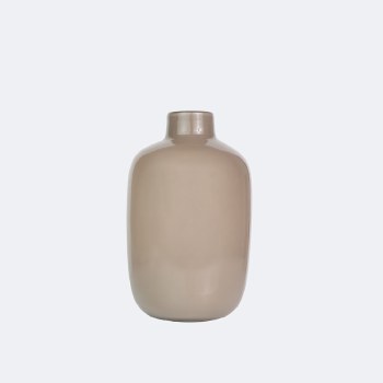 Glass Vase  30cm - Taupe