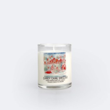 3 Oz Christmas Ornament Candle -Candy Cane Swizzle