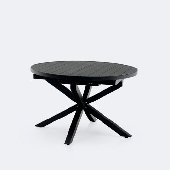 Darwin Round Extendable Dining Table - Black