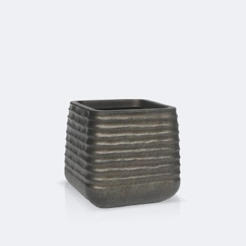 Mariella Square Pot - Tarnished Brass / Medium