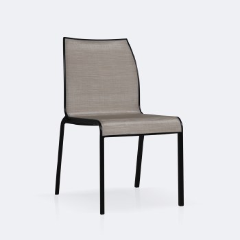 Holiday Sling Sidechair- Black Frame / Oatmeal Sling