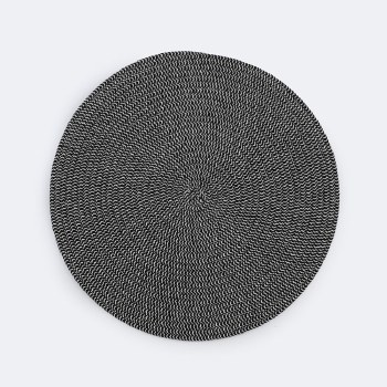 Ines PVC Round Placemat - Grey