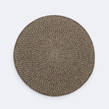 Ines PVC Round Placemat - Taupe