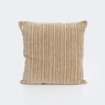 18"x18" Throw Pillow - Faux Chenille Beige