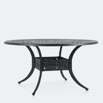 Ivy 60" Round Dining Table – Black Tippet