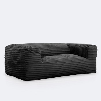 Jaxx Bean Loveseat - Charcoal