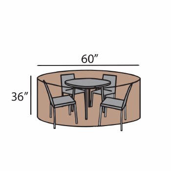 60" Round Dining Set Summer Cover