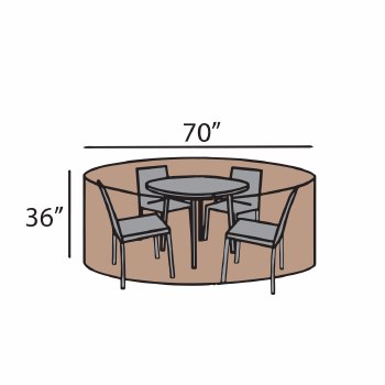 70" Round Dining Set Summer Cover