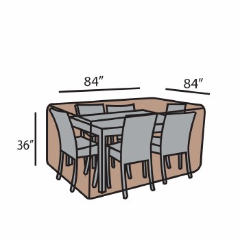 84" Square Dining Set Summer Cover