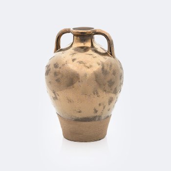 Ceramic Gold Vase with Handles