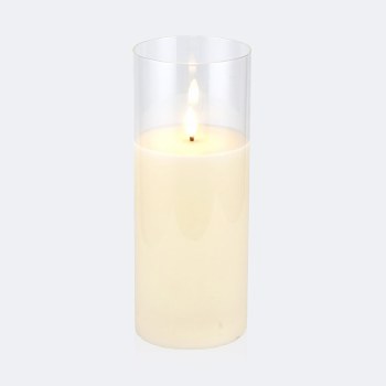 LED Candle with Glass - Large 