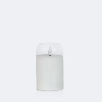 LED Glass Candle 5in - Clear