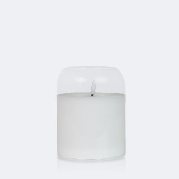 LED Glass Candle 6in - Clear