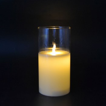 Small LED Candle with Glass