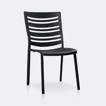 Linear Side Chair - Black