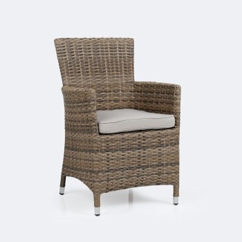 Metro Dining Chair w/ Cushion - Natural Wicker