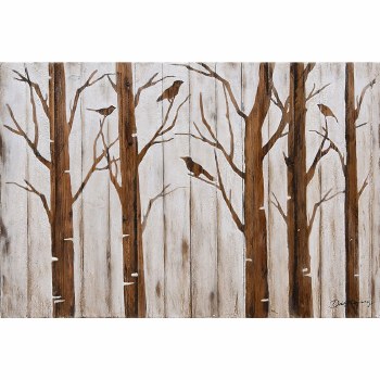 Oil Painting - Stencil Trees