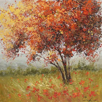 Oil Painting - Autum Tree