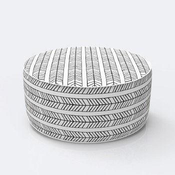 Inflatable Patio Pouf - Herringbone