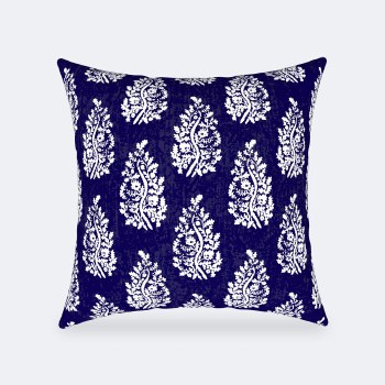 Throw Pillow 18 x 18 - Blue Feather