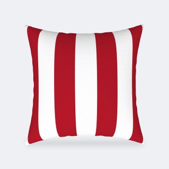 Throw Pillow 18 x 18 - Red Stripe