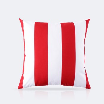 Throw Pillow 18 x 18 - Red Stripe