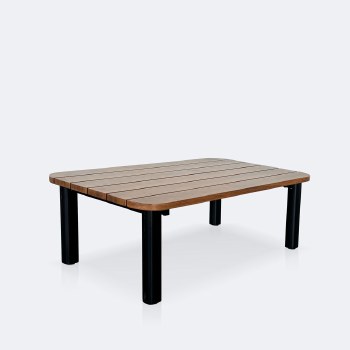 Rumi Coffee Table - Woodlook Black Frame