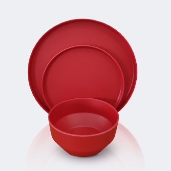 Soleil 12 pcs Dinnerware Set - Red