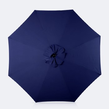 10' Auto Tilt Umbrella - DotBella Midnight Navy Blue