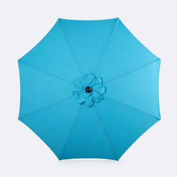 9' Auto Tilt Umbrella - DotBella Belize Blue
